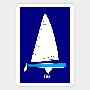 Finn Sailing Dinghy Magnet